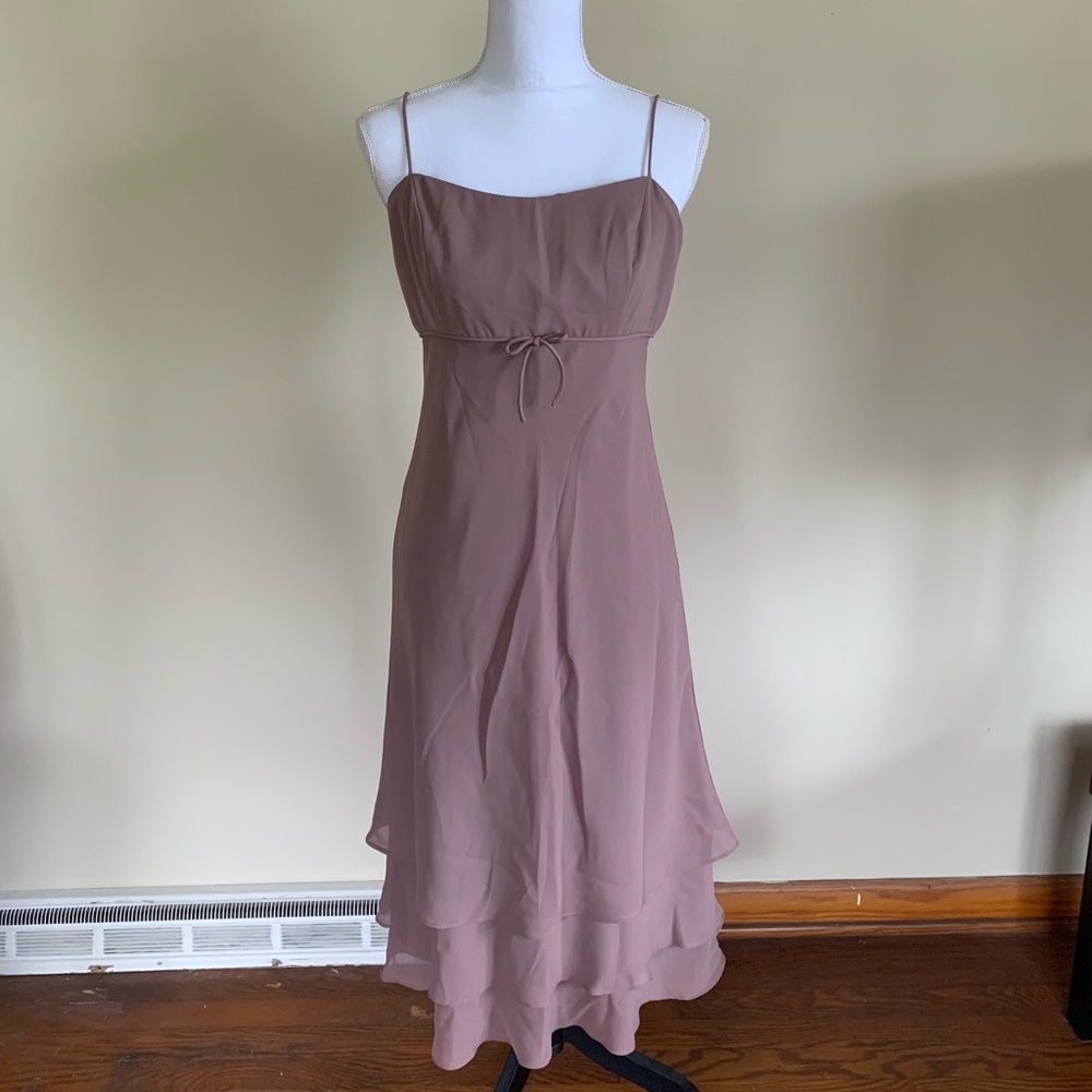 Size 8 David’s Bridal Soft Purple Bridesmaid Dress Style 8782M - Picture 2 of 9